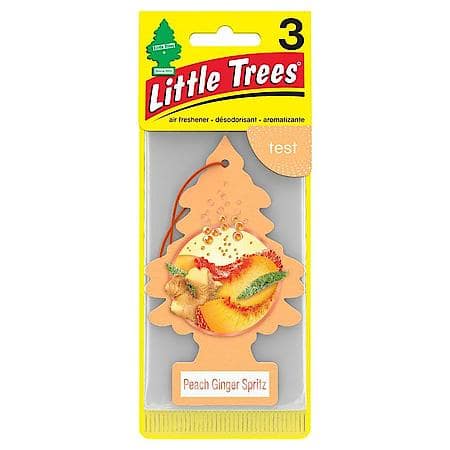 Hanging Air Freshener: Peach Ginger Spritz Scent, 3 Pack