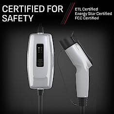 Schumacher 12 Amp Level 1 Portable EV Charger: 20 Foot Cable