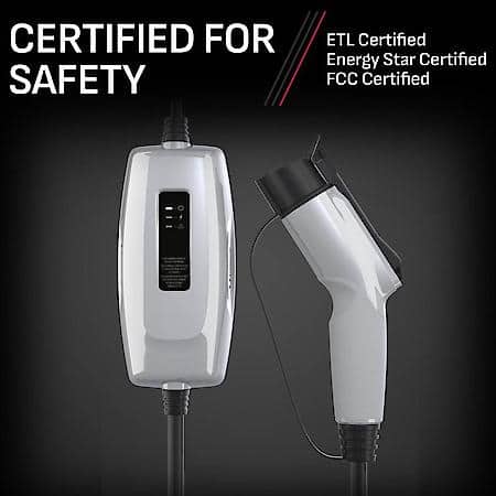 Schumacher 12 Amp Level 1 Portable EV Charger: 20 Foot Cable Schumacher 12 Amp Level 1 Portable EV Charger: 20 Foot Cable