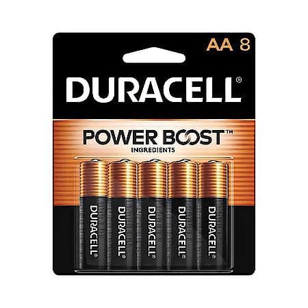 Coppertop AA Alkaline Batteries: Double A Batteries, 8 Pack