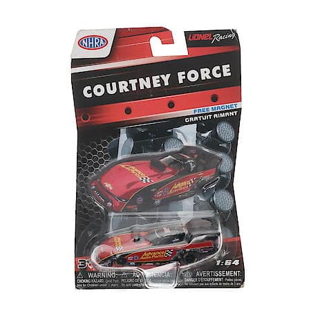 Courtney Force Advance Auto 1:64 Scale Funny Diecast Car with Trinket