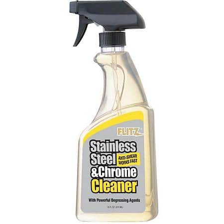 Stainless Steel and Chrome Cleaner with Degreasing Agents