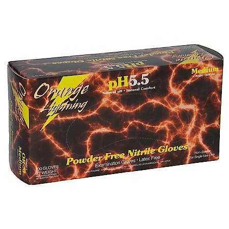 Orange Lightning Xxlarge Orange Nitrile Gloves