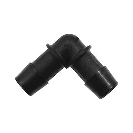 HVAC Heater Hose Connector; Plastic, 5/8 Inch Elbow