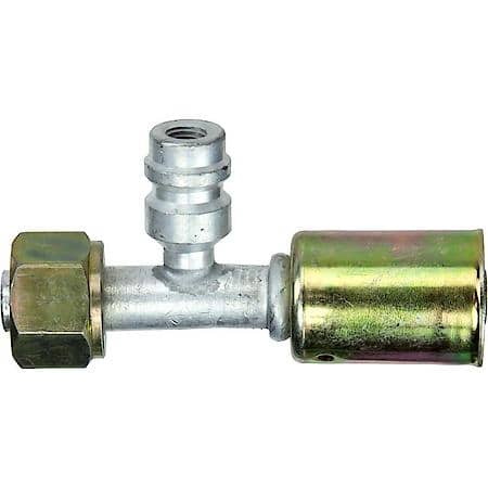 A/C Straight Female Standard O-Ring Fitting with R134A Service Port