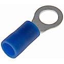 16-14 Gauge Ring Terminal, Stud Size 10, Blue (sold by each)