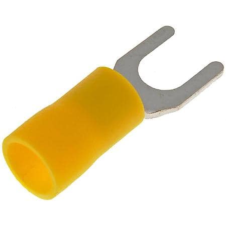 12-10 Gauge Spade Terminal, No. 10, Yellow