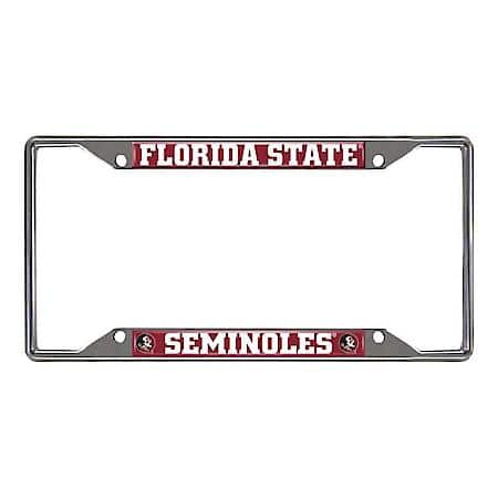 Florida State University Chromed License Plate Frame 6.25"x12.25"