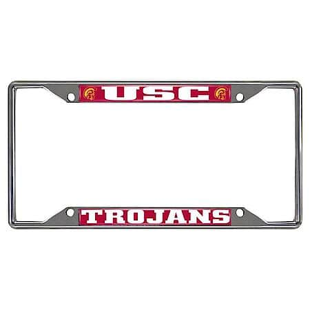 University of Southern California Chromed License Plate Frame 6.25"x12.25"