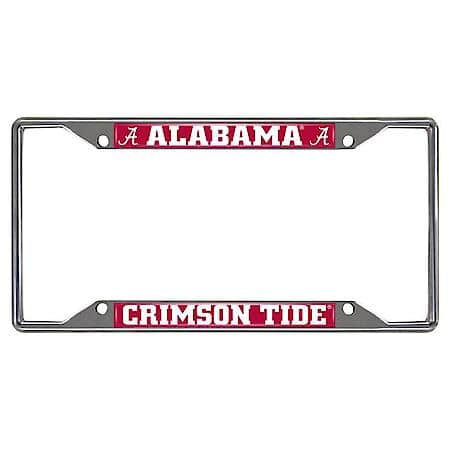 University of Alabama Chromed License Plate Frame 6.25"x12.25"