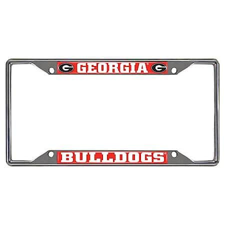 University of Georgia Chromed License Plate Frame 6.25"x12.25"