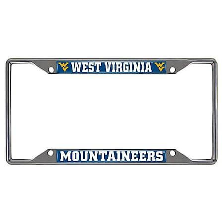 West Virginia University Chromed License Plate Frame 6.25"x12.25"