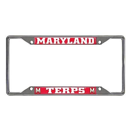 University of Maryland Chromed License Plate Frame 6.25"x12.25"