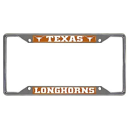 University of Texas Chromed License Plate Frame 6.25"x12.25"