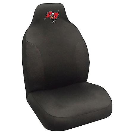 NFL - Tampa Bay Buccaneers Black Polyester Seat Cover - 1 Piece