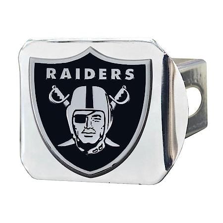 NFL - Oakland Raiders Class III Black Hitch Cover with 3D Chromed Metal Emblem