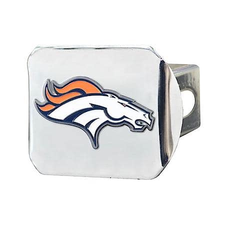 NFL - Denver Broncos Class III Chrome Hitch Cover with 3D Color Emblem