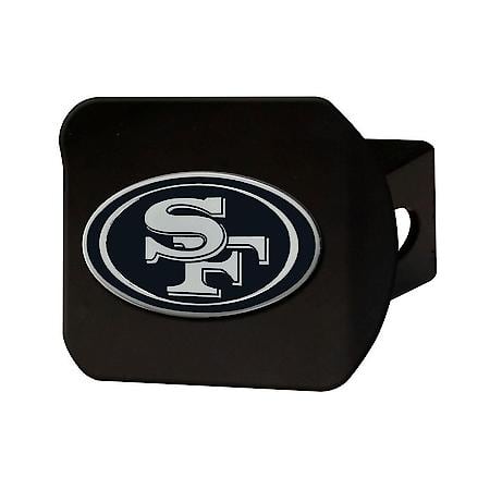 NFL - San Francisco 49ers Class III Black hitch Cover with 3D Chromed Metal Emblem