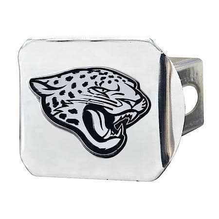 NFL - Jacksonville Jaguars Class III Black Hitch Cover with 3D Chromed Metal Emblem