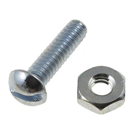 Machine Screws, Round Head Slotted, Thread Size - 10-24, Length - 3/4"