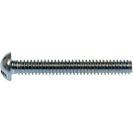 Machine Screws, Round Head Slotted, Thread Size - 10-24, Length - 1-1/2"