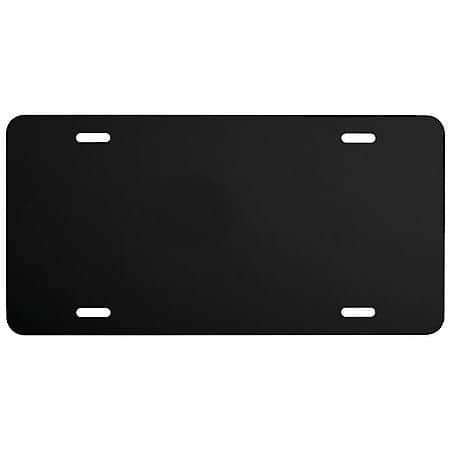 Personalized Front License Plate: Black Powder Coat HD Metal, Exc. Mounting Hardware