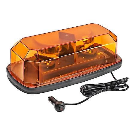 Sirius 2 Amber Lens Halogen Rotating Mini Bar Warning Light Magnet Mount