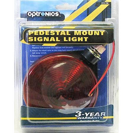 Pedestal, Red, Pedestal Mount Signal Light, Post Mount, Hard Wired Connection