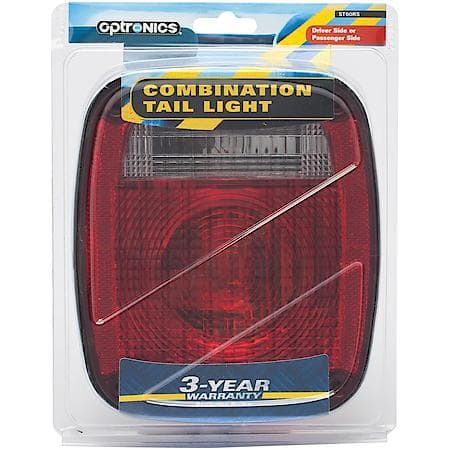 Oblong, Red, Combination Tail Light, Stud Mount, Hard Wired Connection