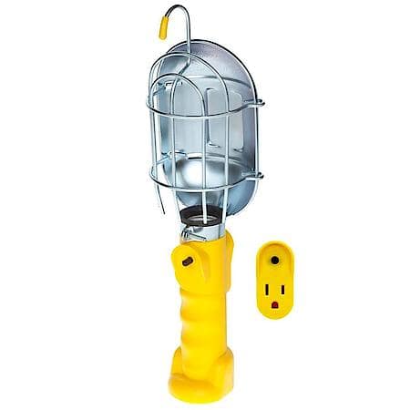 Incandescent Trouble Light - 25' 16/3 Metal Cage with Tap