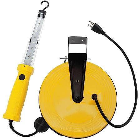 1,200 Lumen LED Work Light w/Magnetic Hook on Retractable Reel