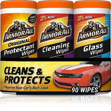 Protectant, Glass, Cleaner 3 Pack Wipes