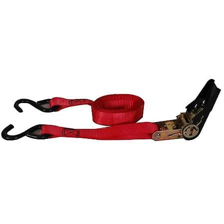 Light Duty Ratchet Tie Down, 1" x 10', Red