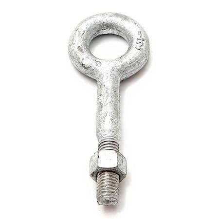 Machine Eye Bolt with Nut - 3-1/4" with 1/4" Eye Size - Hot Dipped - Galvanized