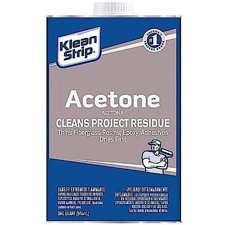 Acetone Quart-Klean-Strip Acetone Is A Strong, Fast-Acting Solvent