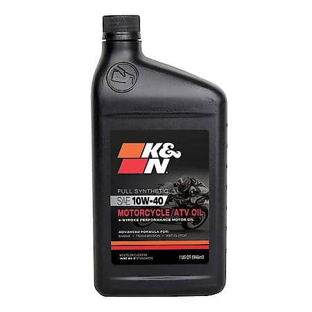 K&N 108062 Oil; 10W40 Full Synthetic Motorcycle/ATV Motor Oil