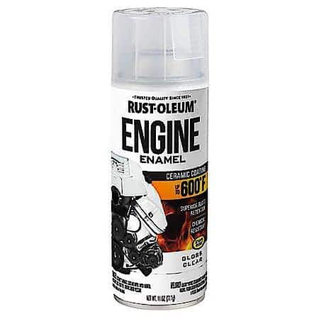 Automotive 600 Degree Gloss Clear Engine Enamel Spray Paint, 11 oz.