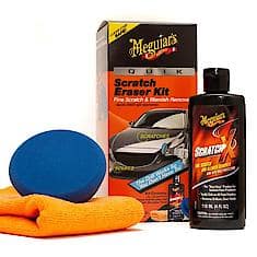 Quik Scratch Eraser Kit with ScratchX (4 oz.), Drill-Mounted Pad, and Microfiber Towels