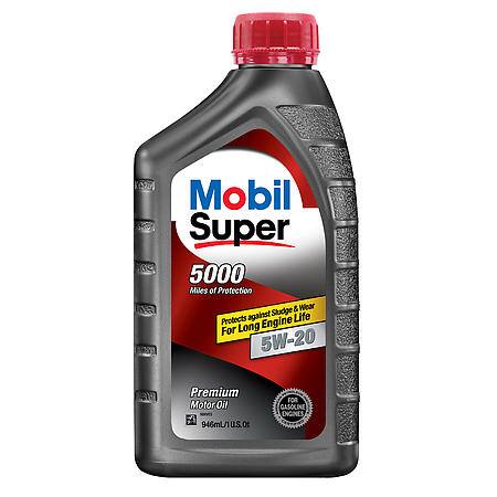 Mobil Super 5000 5W-20 Conventional Motor Oil (1 Quart) 120433/98HC43 ...