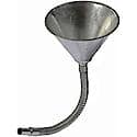 5-1/2 In Diameter Steel Flexible Neck Funnel with 1/2 In ID; No.80 Mesh Screen