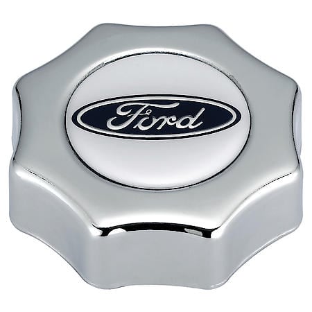 Screw-In Oil Fill Cap, Ford Oval Emblem; Direct Replacement, Fits Hole Size 1.25 Inches