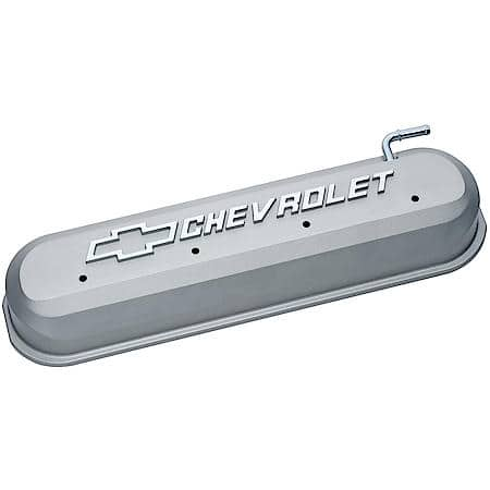 Cast Gray Crinkle Valve Covers: GM LS '97-'00, Tall, Aluminum, Set Of Two