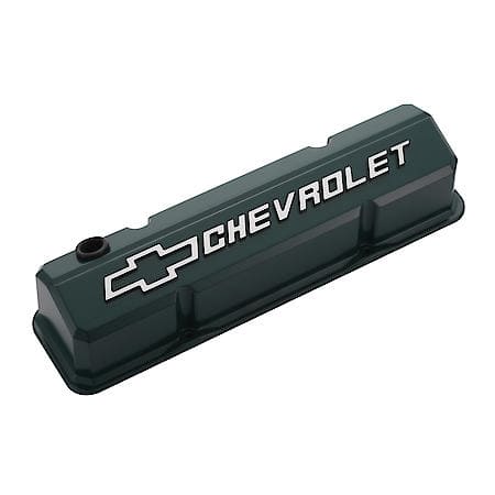 Green Valve Covers: Chevrolet 262-400 '59-'86, Tall, Aluminum, Set Of Two