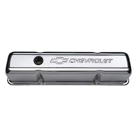 Chrome Valve Covers: Chevrolet 262-400 '59-'86, Tall, Steel, Set Of Two