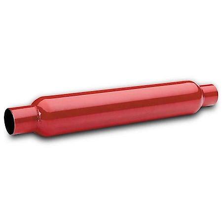 Red Hots Muffler, 2in Center Inlet 2in Center Outlet, 24in long, Non-Reversible, Aggressive Sound