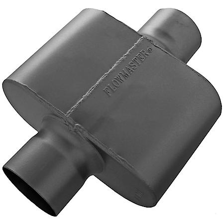 10 Series Race Muffler, 4in Center Inlet 4in Center Outlet, Non-Reversible, Moderate Sound