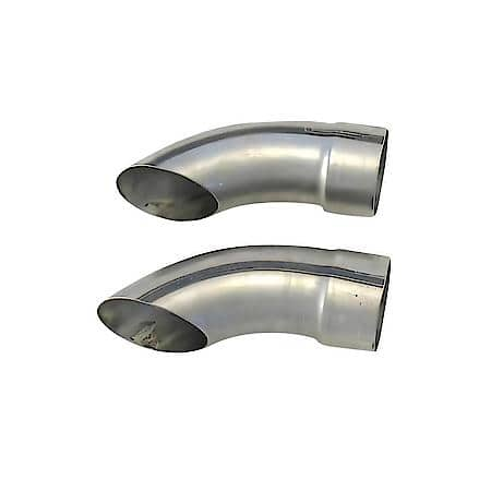 H3815 Exhaust Turnout Inlet/Outlet 3 1/2 Inch Length 9 Inch Raw Steel Pair