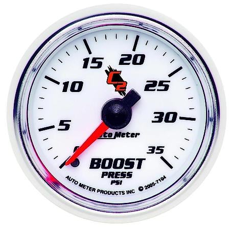 Gauge; Boost; 2 1/16"; 35 PSI; Mechanical; C2