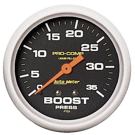 Gauge, Boost Press, 2 5/8", 35Psi, Liquid Filled Mech, Pro-Comp