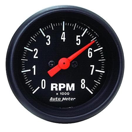 Gauge; Tachometer; 2 1/16"; 8K RPM; In-Dash; Z-Series